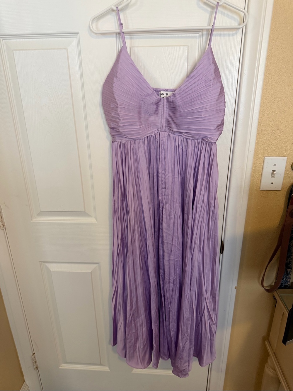 ASTR Lavender Purple Pleated Maxi Dress